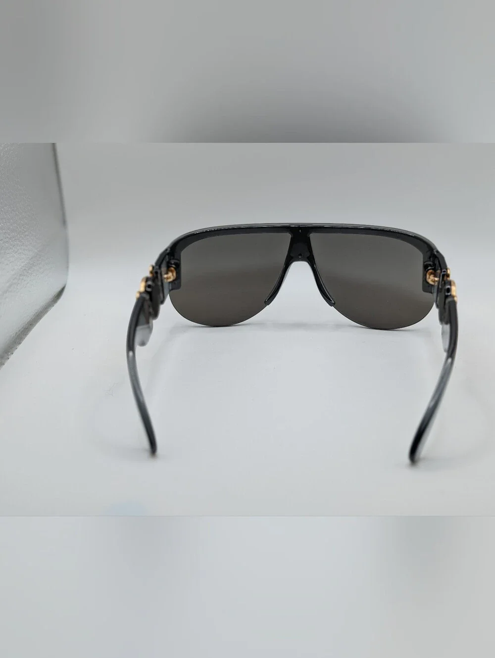 NWT Versace VE4391 311/6G Shield Sunglasses Grey Silver Mirror Box & Case